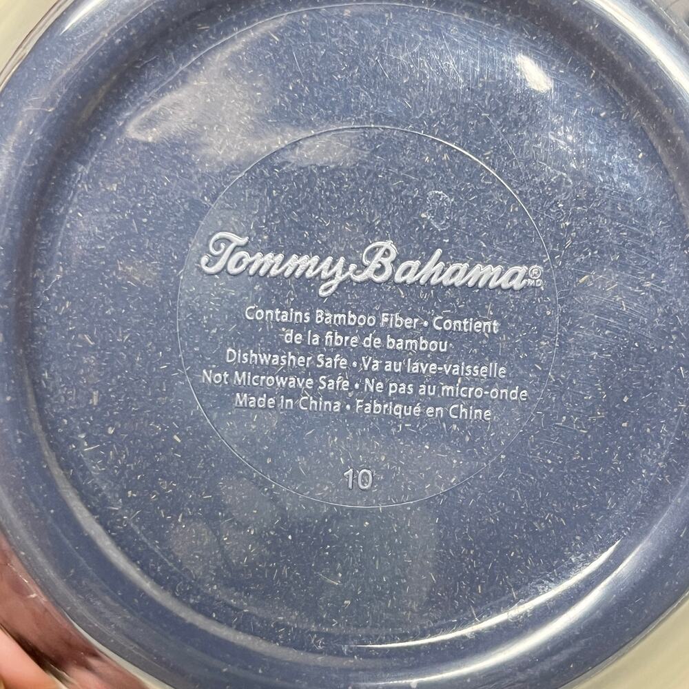 Tommy Bahama Blue Crackle Melamine Bowls Set of 4 - Picture 6 of 8